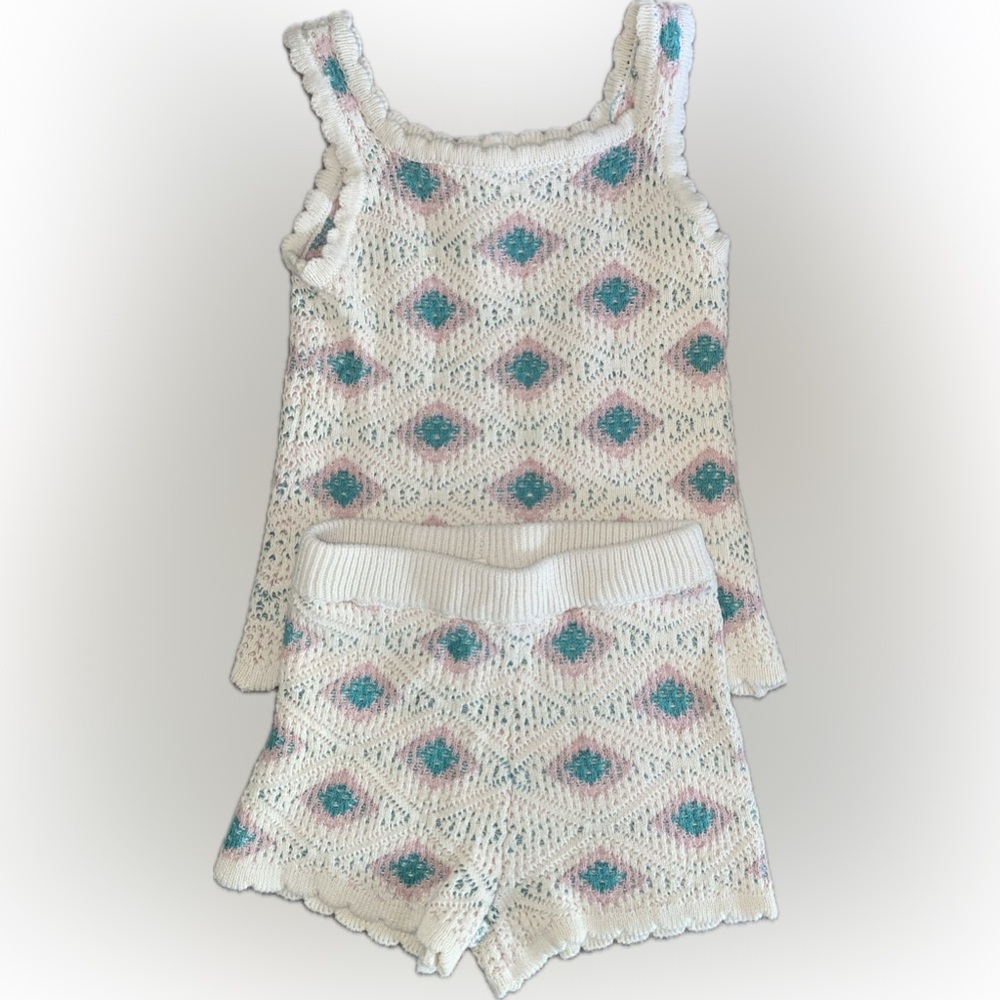 Toddler Girls Knit Tank and Shorts Set, 3T